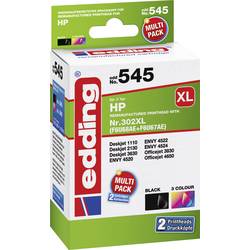 Edding Ink náhradní HP 302XL+302XL Multipack 2 kompatibilní kombinované balení černá, barva EDD-545 18-545