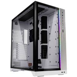 Lian Li O11 Dynamic XL (ROG Certified) midi tower PC skříň, herní pouzdro bílá, černá integrované osvětlení, boční okno, prachový filtr