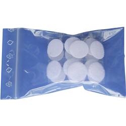 TRU COMPONENTS 685-010-Bag kulaté suché zipy, lepicí, háčková a flaušová část, (Ø) 20 mm, bílá, 8 pár