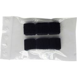 TRU COMPONENTS 682-330-Bag čtvercové suché zipy lepicí háčková a flaušová část (d x š) 20 mm x 20 mm černá 8 pár