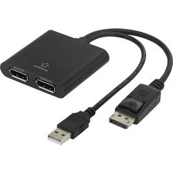 Renkforce RF-4758087 DisplayPort adaptér [1x zástrčka DisplayPort - 2x zásuvka DisplayPort] černá 20.00 cm