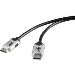 SpeaKa Professional HDMI kabel Zástrčka HDMI-A 2.00 m černá SP-6344136 4K UHD, Audio Return Channel, pozlacené kontakty HDMI kabel