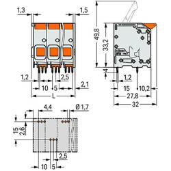 WAGO 2616-1103/020-000 svorkovnice pro tiskárny 16 mm² Pólů 3 1 ks