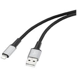 Renkforce USB, Apple Lightning; kabel [1x USB 2.0 zástrčka A - 1x dokovací zástrčka Apple Lightning] 1.00 m Plášť kabelu z recyklovaného materiálu, extrémně