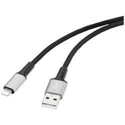 Renkforce Apple iPad/iPhone/iPod kabel [1x USB 2.0 zástrčka A - 1x dokovací zástrčka Apple Lightning] 2.00 m černá