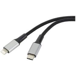 Renkforce Apple iPad/iPhone/iPod kabel [1x USB 2.0 zástrčka C - 1x dokovací zástrčka Apple Lightning] 2.00 m černá