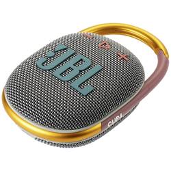 JBL Clip 4 Bluetooth® reproduktor vč. držáku, outdoor, prachotěsný, přenosné, Vodotěsný šedá, oranžová