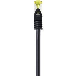 Renkforce RF-4995162 RJ45 síťové kabely, propojovací kabely CAT 6a (surový kabel CAT 7) S/FTP 3.00 m černá krytí TPE, flexibilní provedení, samozhášecí 1 ks