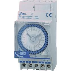 časovač na DIN lištu ORBIS Zeitschalttechnik SUPRA D 230 V OB290132N, analogový, 1 x přepínač