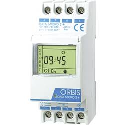 časovač na DIN lištu ORBIS Zeitschalttechnik DATA MICRO-2 + 230 V OB171912N, digitální, 2 x přepínač
