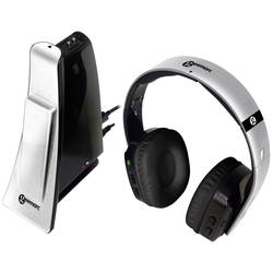 Geemarc CL7400 OPTI TV sluchátka Over Ear bezdrátová stříbrnočerná lehký třmen, regulace hlasitosti