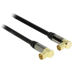 Delock antény, SAT kabel [1x anténní zástrčka 75 Ω - 1x anténní zásuvka 75 Ω] 1.00 m 85 dB pozlacené kontakty černá