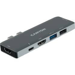 Canyon mini dokovací stanice DS-5 Vhodné pro značky (dokovací stanice pro notebook): Apple napájení USB-C®, integrovaná čtečka karet