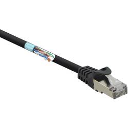 Renkforce RF-4732884 RJ45 síťové kabely, propojovací kabely CAT 5e F/UTP 5.00 m černá s ochranou 1 ks