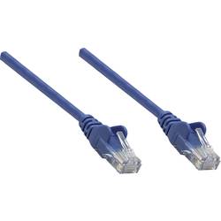 Intellinet 350723 RJ45 síťové kabely, propojovací kabely CAT 6A S/FTP 0.50 m modrá jednoduché stínění, kompletní stínění, bez halogenů 1 ks