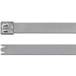 HellermannTyton 111-01308, MBT33XHD-SS316-ML, stahovací pásky, 12.30 mm, 838 mm, stříbrná, s kuličkovým uzávěrem, odolná vůči UV záření, 1 ks