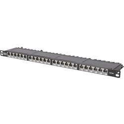 Digitus DN-91624S-SL-SH 24 portů síťový patch panel 483 mm (19) CAT 6 0.5 U černá osazený
