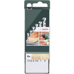 Bosch Accessories 2609255461 sada spirálového vrtáku na kámen 6dílná 5 mm, 5.5 mm, 6 mm, 6.5 mm, 7 mm, 8 mm válcová stopka 1 sada
