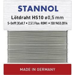 Stannol HS10 bezolovnatý pájecí cín bez olova Sn99,3Cu0,7 ROM1 10 g 0.5 mm