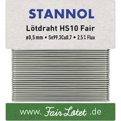 Stannol HS10Fair bezolovnatý pájecí cín bez olova Sn99,3Cu0,7 ROM1 10 g 0.5 mm