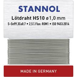 Stannol HS10 bezolovnatý pájecí cín bez olova Sn99,3Cu0,7 ROM1 6 g 1 mm