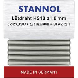 Stannol HS10 bezolovnatý pájecí cín bez olova Sn99,3Cu0,7 ROM1 6 g 1 mm