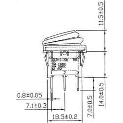 TRU COMPONENTS 1587935 kolébkový spínač TC-R13-66B8 12 V/DC 16 A 1x vyp/zap s aretací 1 ks