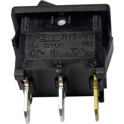 TRU COMPONENTS 1587845 kolébkový spínač TC-R13-66B2-02 B/B 12 V/DC 16 A 1x vyp/zap s aretací 1 ks
