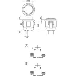 TRU COMPONENTS TC-R13-523A-05RT, 1587752 tlačítko, 16 mm, 250 V/AC, 1.5 A, 1 ks