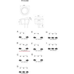 TRU COMPONENTS 1587630 kolébkový spínač TC-R13-208A-02 PRINT 0 / I 250 V/AC 10 A 1x vyp/zap s aretací 1 ks