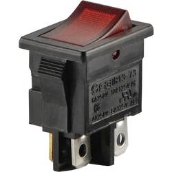 TRU COMPONENTS TC-R13-73C-02 kolébkový spínač 250 V/AC 6 A 2x vyp/zap s aretací 1 ks