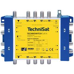 TechniSat Techniswitch 5/8 K, Kaskade kaskádový rozdělovač pro satelitní signál Vstupy (vícenásobný spínač): 5 (4 SAT/1 terestrický) Počet účastníků: 8