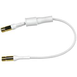 Axing SAT kabel [1x F zásuvka - 1x F zásuvka] 25.00 cm 75 dB pozlacené kontakty, průchod skrz okno bílá