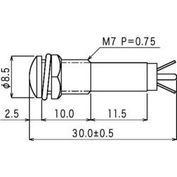 Sedeco B-405 24V RED standardní signálka se žárovkou červená 1 ks