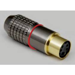 BKL Electronic 0212009 mini DIN konektor spojka, rovná Pólů: 6 chrom 1 ks