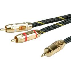 Roline 11.09.4276 jack audio kabel [1x jack zástrčka 3,5 mm - 2x cinch zástrčka] 5.00 m vícebarevná stíněný