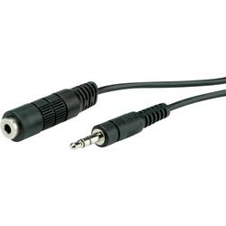 Roline 11.09.4359 jack audio kabel [1x jack zástrčka 3,5 mm - 1x jack zásuvka 3,5 mm] 10.00 m černá stíněný