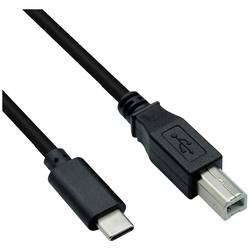 Roline USB kabel USB 2.0 USB-C ® zástrčka, USB-B zástrčka 1.80 m černá stíněný 11028336