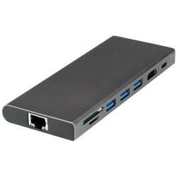 Value USB-C® dokovací stanice Vhodné pro značky (dokovací stanice pro notebook): univerzální integrovaná čtečka karet, napájení USB-C®