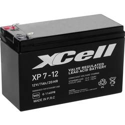 XCell XP712 XCEXP712 olověný akumulátor 12 V 7 Ah olověný se skelným rounem (š x v x h) 151 x 94 x 65 mm plochý konektor 4,8 mm bezúdržbové, VDS certifikace