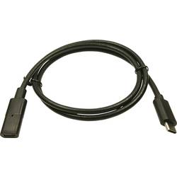 Cliff USB kabel USB-C ® zásuvka, USB-C ® zástrčka 0.75 m černá FCR72002