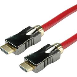 Roline HDMI kabel Zástrčka HDMI-A, Zástrčka HDMI-A 3.00 m červená (jasná) 11.04.5903 8K UHD HDMI kabel