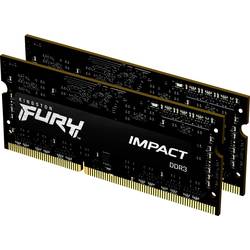 Kingston FURY Impact Sada RAM pamětí pro notebooky DDR3 8 GB 2 x 4 GB Bez ECC 1600 MHz 204pinový SO-DIMM CL9 KF316LS9IBK2/8