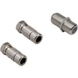 BKL Electronic 0403535 Sada F spojek vodotěsné Připojení kabelu: F zástrčka, F zásuvka, F zásuvka, F zástrčka Průměr lanka: 7 mm 1 sada