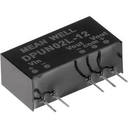 Mean Well DPUN02N-05 DC/DC měnič napětí +5 V/DC, -5 V/DC 200 mA 2 W Počet výstupů: 2 x Obsah 1 ks