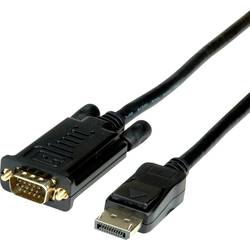 Value DisplayPort / VGA kabelový adaptér Konektor DisplayPort, VGA pólové Zástrčka 3.00 m černá 11.99.5803 Kabel DisplayPort