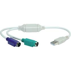 Value PC kabelový adaptér [1x USB 2.0 zástrčka A - 2x PS/2 zásuvka]
