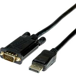 Roline DisplayPort / VGA kabelový adaptér Konektor DisplayPort, VGA pólové Zástrčka 2.00 m černá 11.04.5972 Kabel DisplayPort