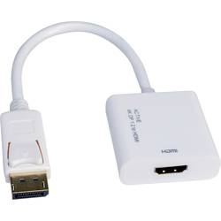 Roline DisplayPort / HDMI kabelový adaptér Konektor DisplayPort, Zásuvka HDMI-A 0.15 m bílá 12.03.3160 Kabel DisplayPort