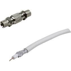 BKL Electronic 0403518 koaxiální kabel, vnější Ø: 6.80 mm, 75 Ω, 90 dB, bílá, 1 sada